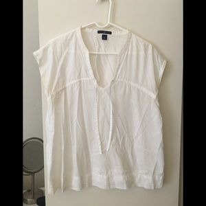 Gap White Cotton Top, Size M